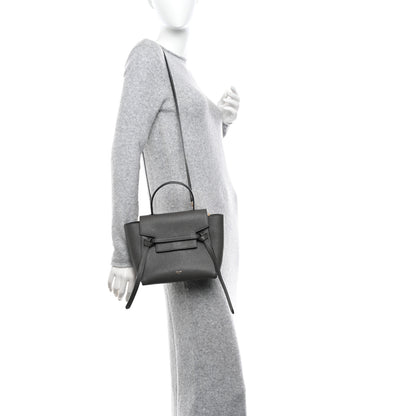 Celine Grained Calfskin Nano Belt Bag Grey 2 of 12