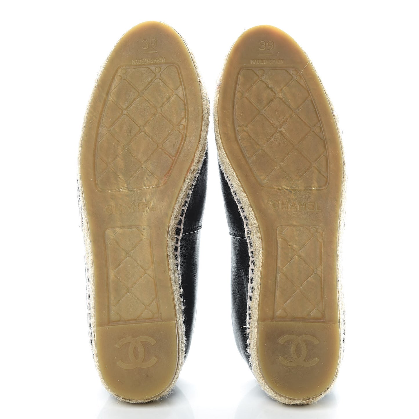 Lambskin CC Espadrilles 39 Black