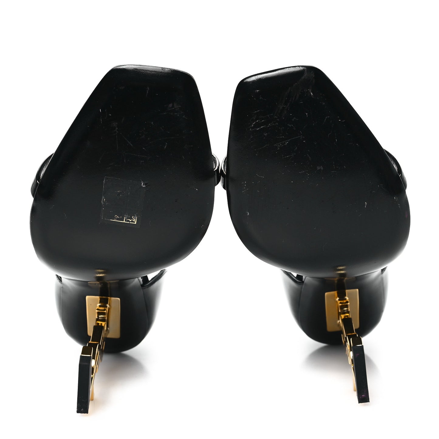 Patent Calfskin Opyum 110 Sandals 41 Black Gold
