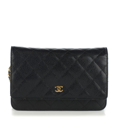 Chanel Caviar Quilted Wallet On Chain WOC Black 1 of 8