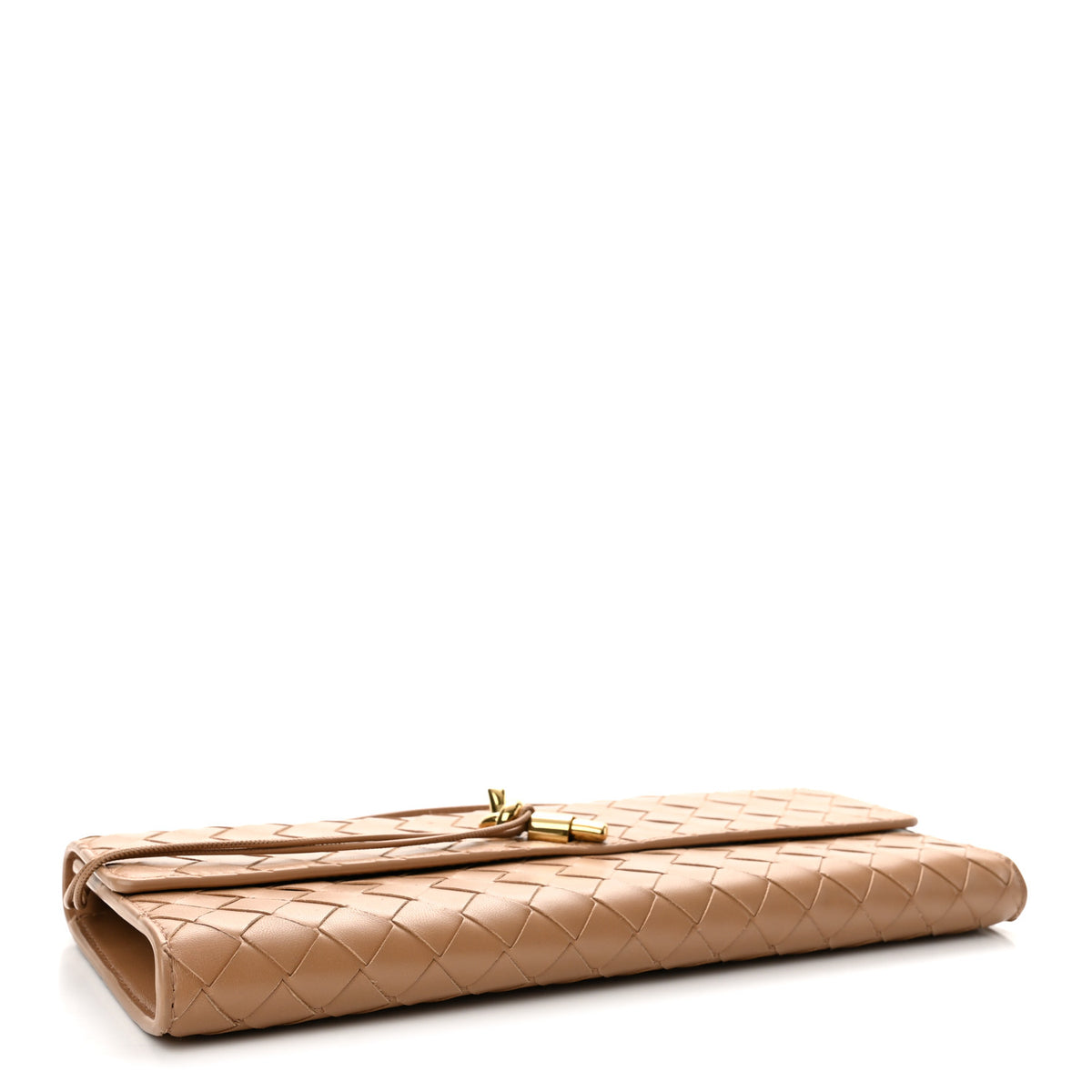 Bottega Veneta Nappa Intrecciato Long Andiamo Top Handle Clutch Pale Brown 4 of 13