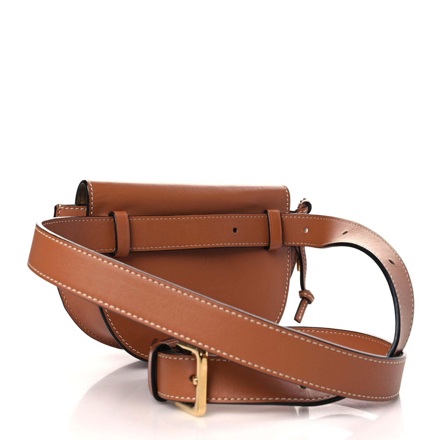 Calfskin Mini Gate Belt Bag Tan