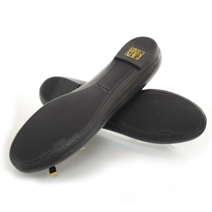 Louis Vuitton Leather Bow Ballet Flats Black NEW 37.5 4 of 7