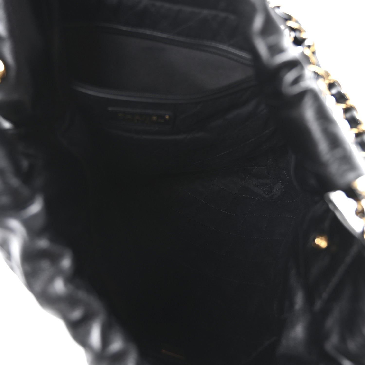 Chanel Shiny Calfskin Quilted Chanel 22 Black 6 of 11