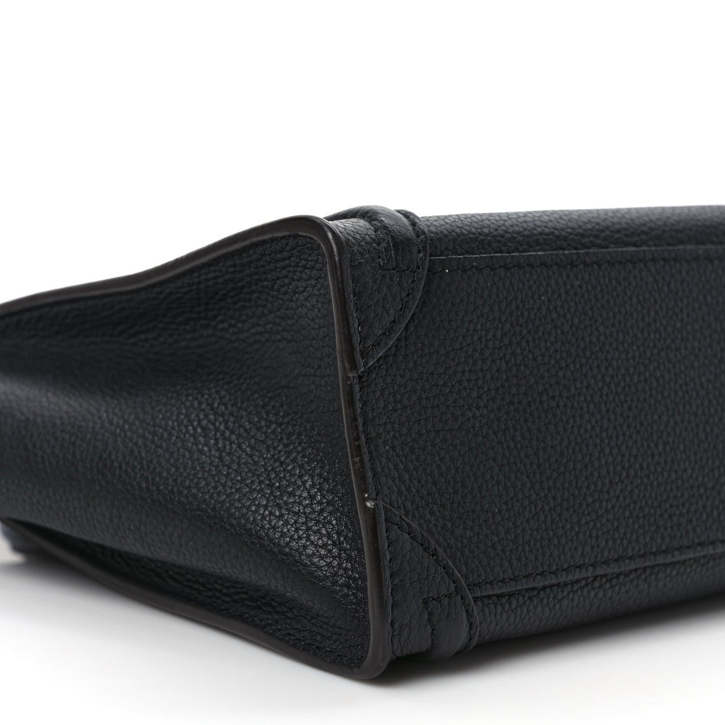 Drummed Calfskin Nano Luggage Black