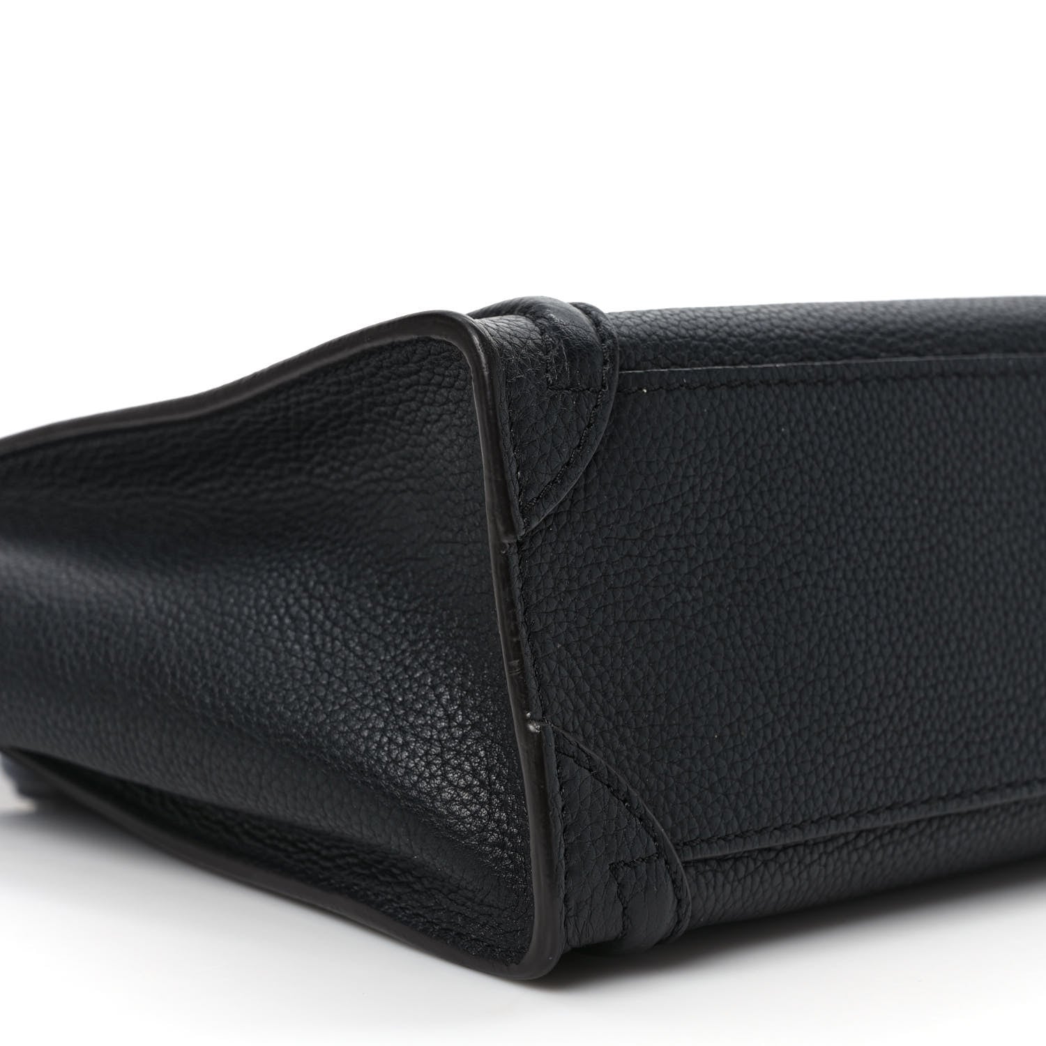 Celine Drummed Calfskin Nano Luggage Black 7 of 8