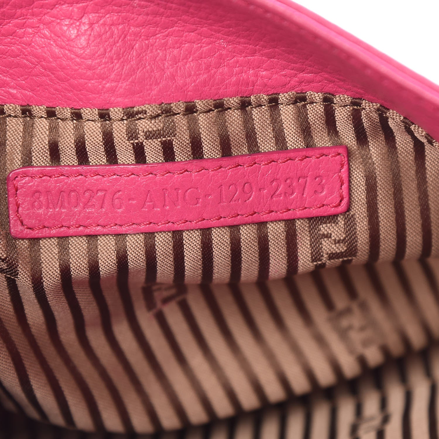 Fendi Vitello Flamingo Fendista Pouchette Crossbody Lampone 7 of 17