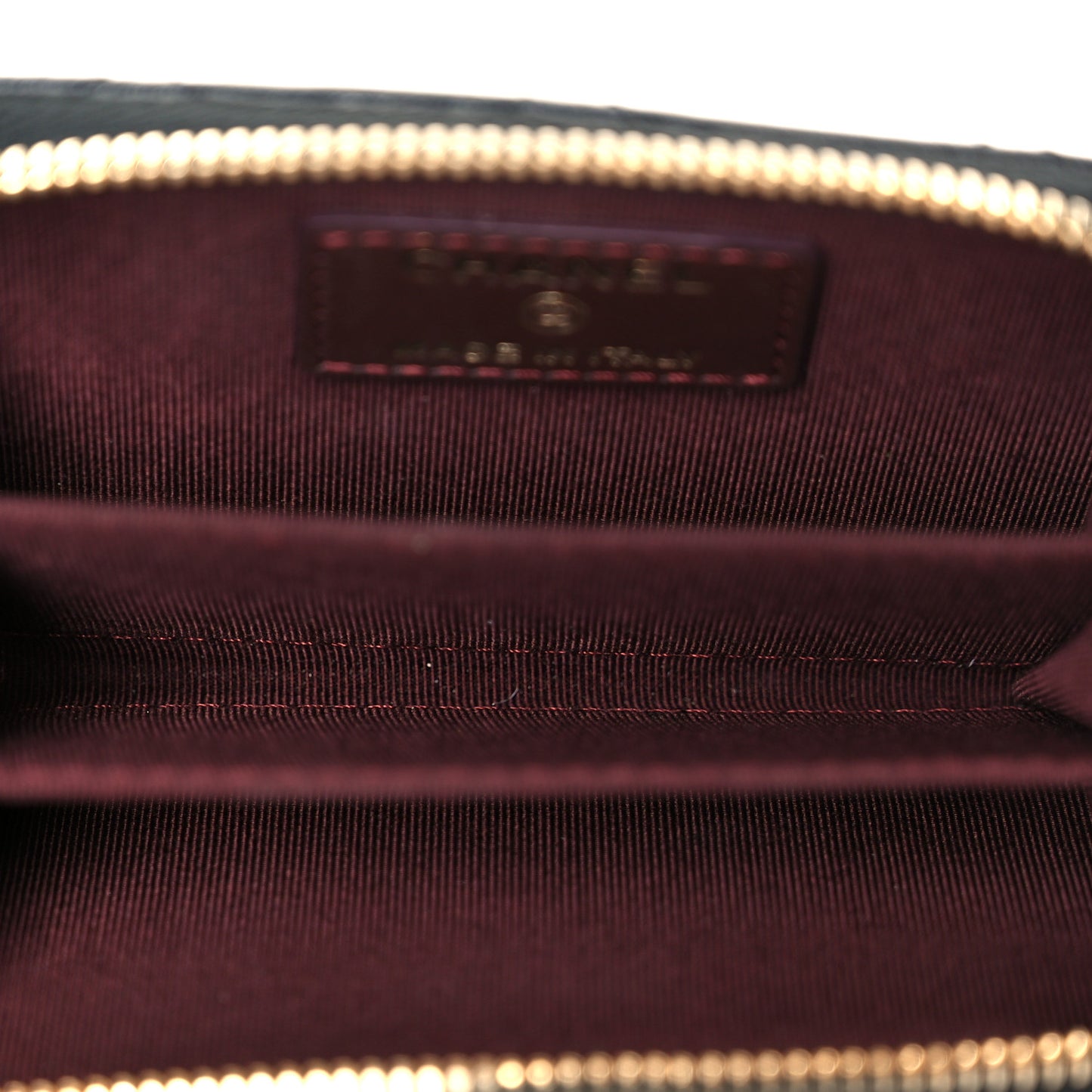 Lambskin Quilted Zip Coin Purse Black