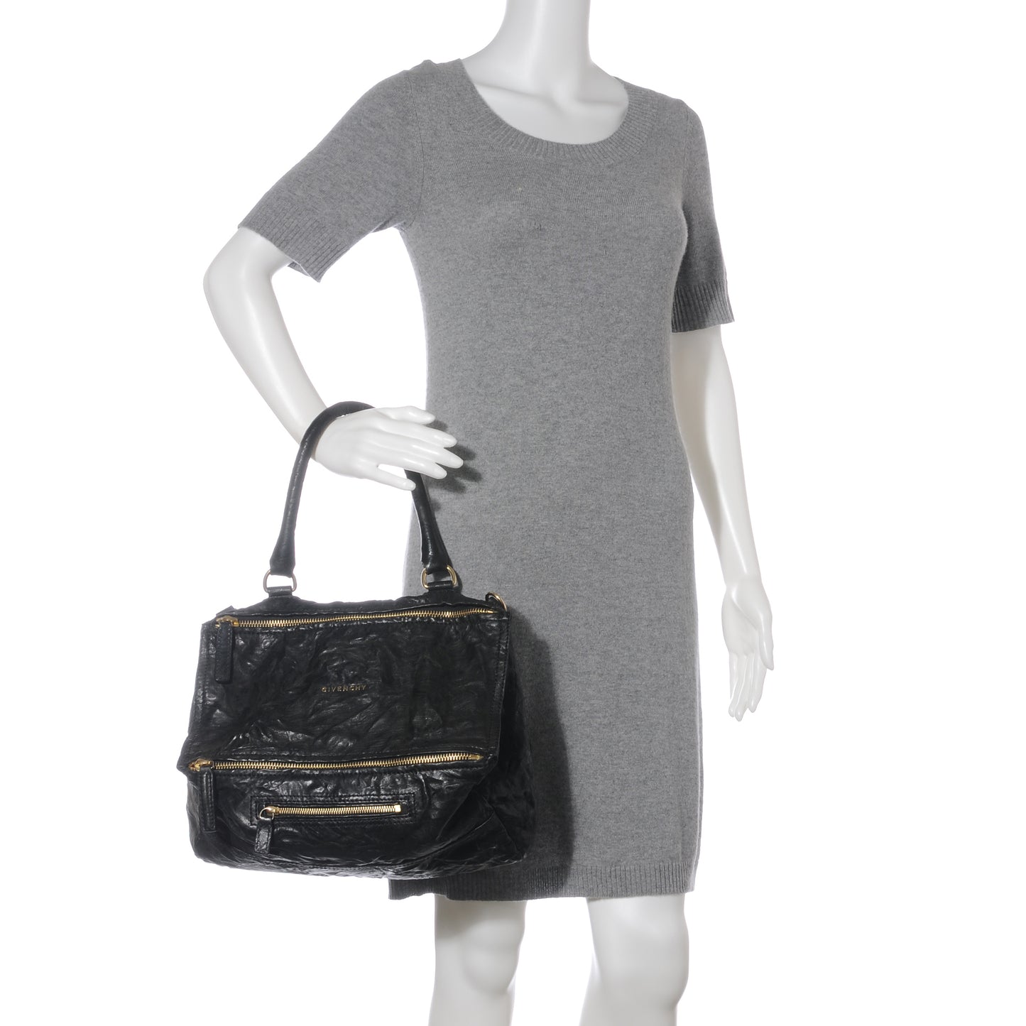 Textured Sheepskin Medium Pandora Pepe Messenger Black
