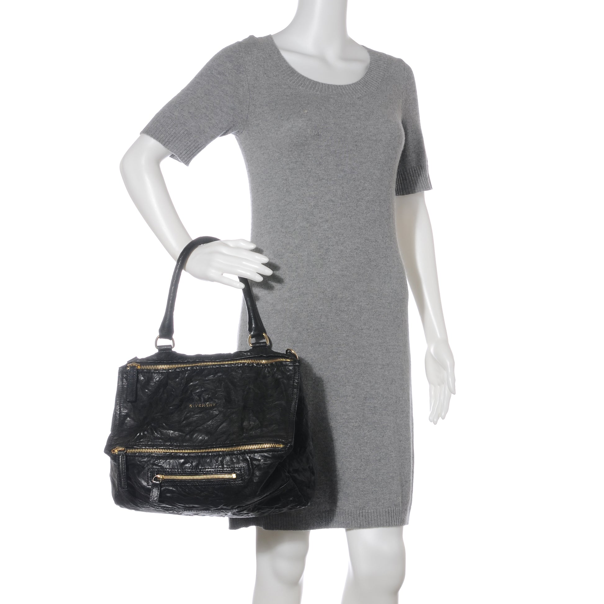 Givenchy Textured Sheepskin Medium Pandora Pepe Messenger Black 2 of 9
