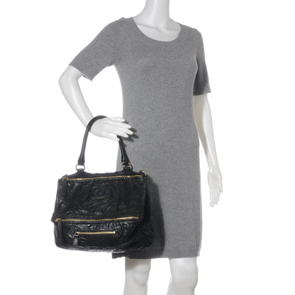 Givenchy Textured Sheepskin Medium Pandora Pepe Messenger Black 2 of 9
