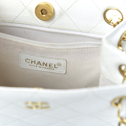 Chanel Caviar Quilted Shoulder Bag White 8 of 10