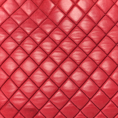 Chanel Iridescent Calfskin Quilted Large Just Mademoiselle Bowling Bag Red 10 of 17