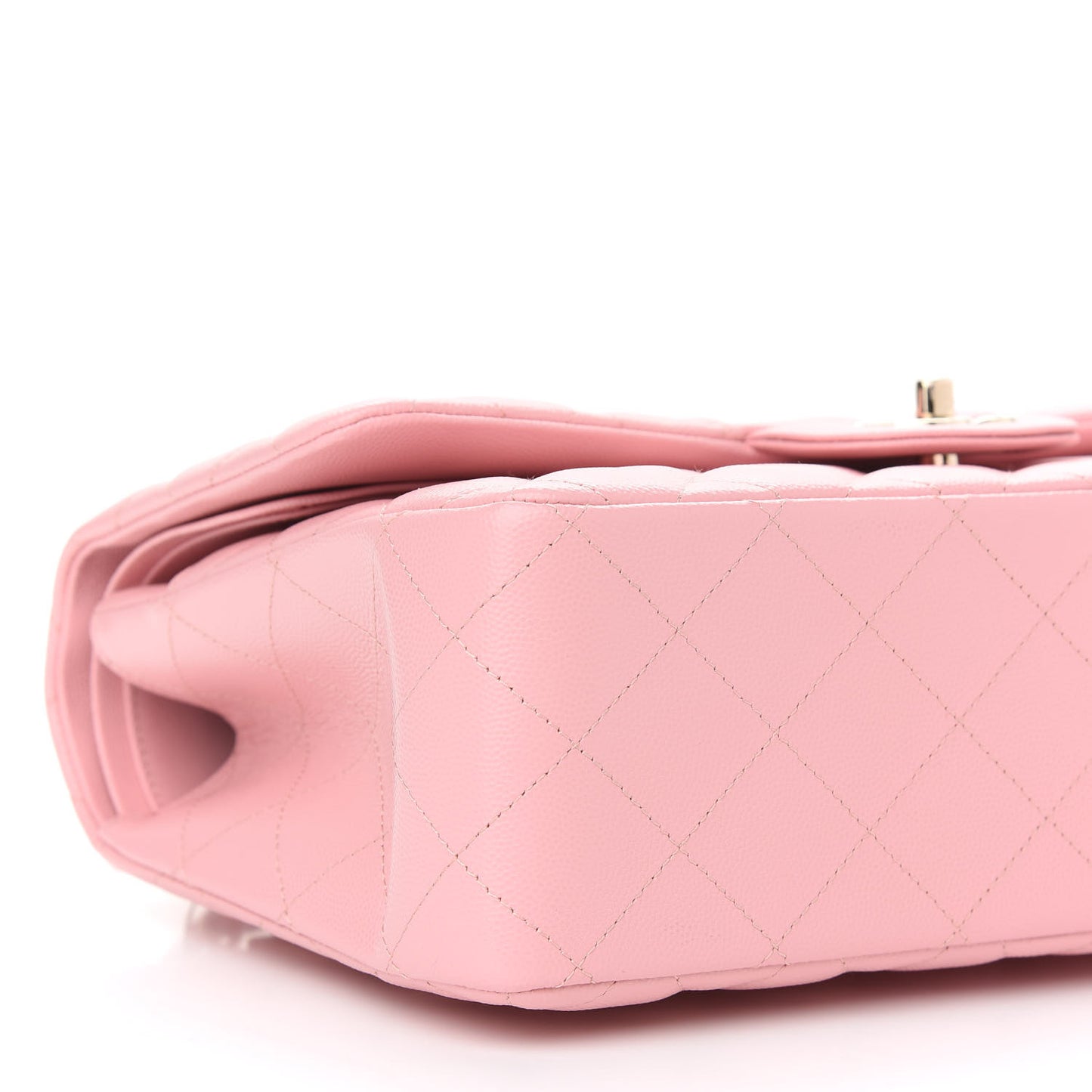 Caviar Quilted Jumbo Double Flap Pink