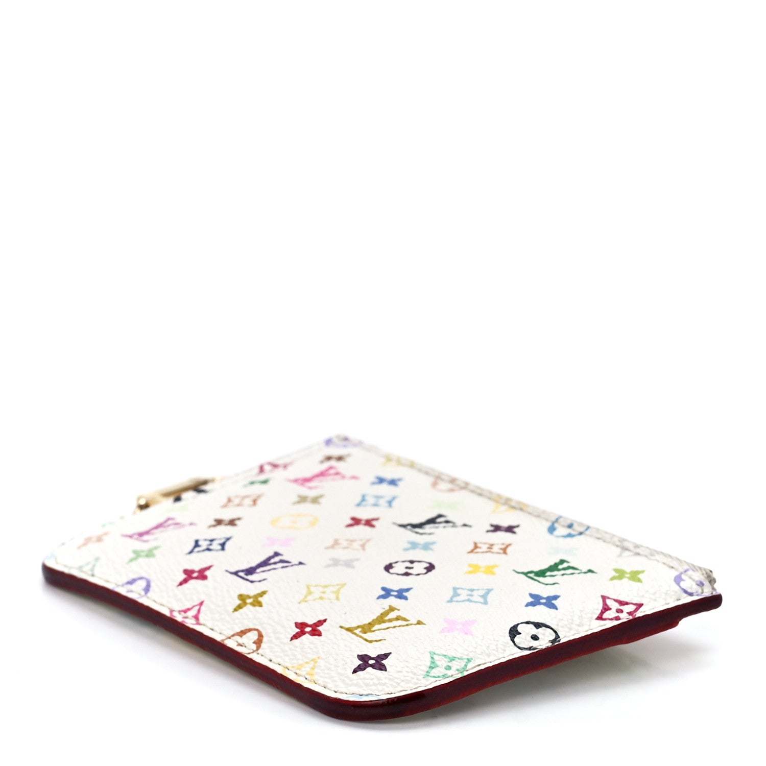 Louis Vuitton Monogram Multicolor Key Pouch White Litchi 8 of 10