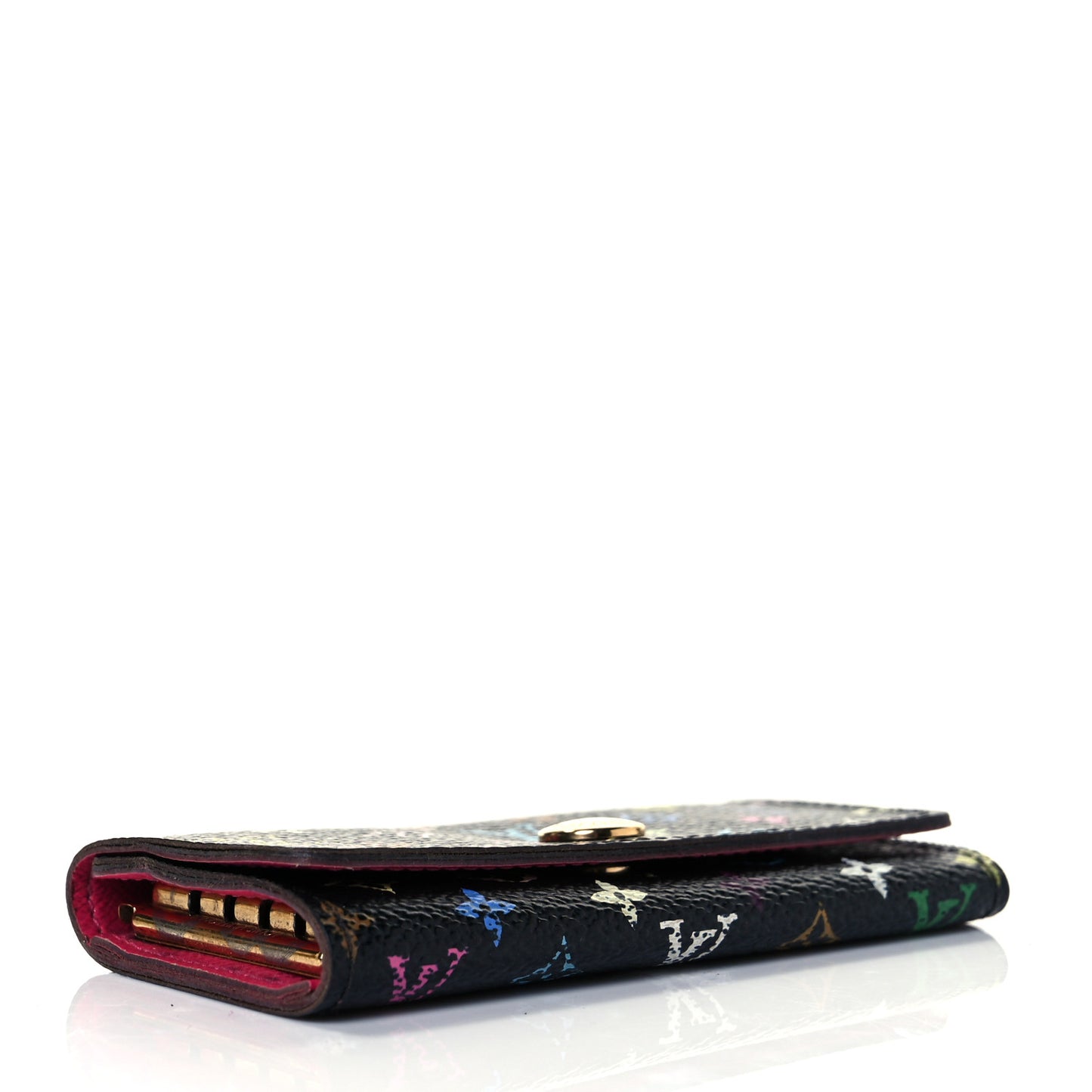 Monogram Multicolor Multicles 4 Key Holder Black Grenade