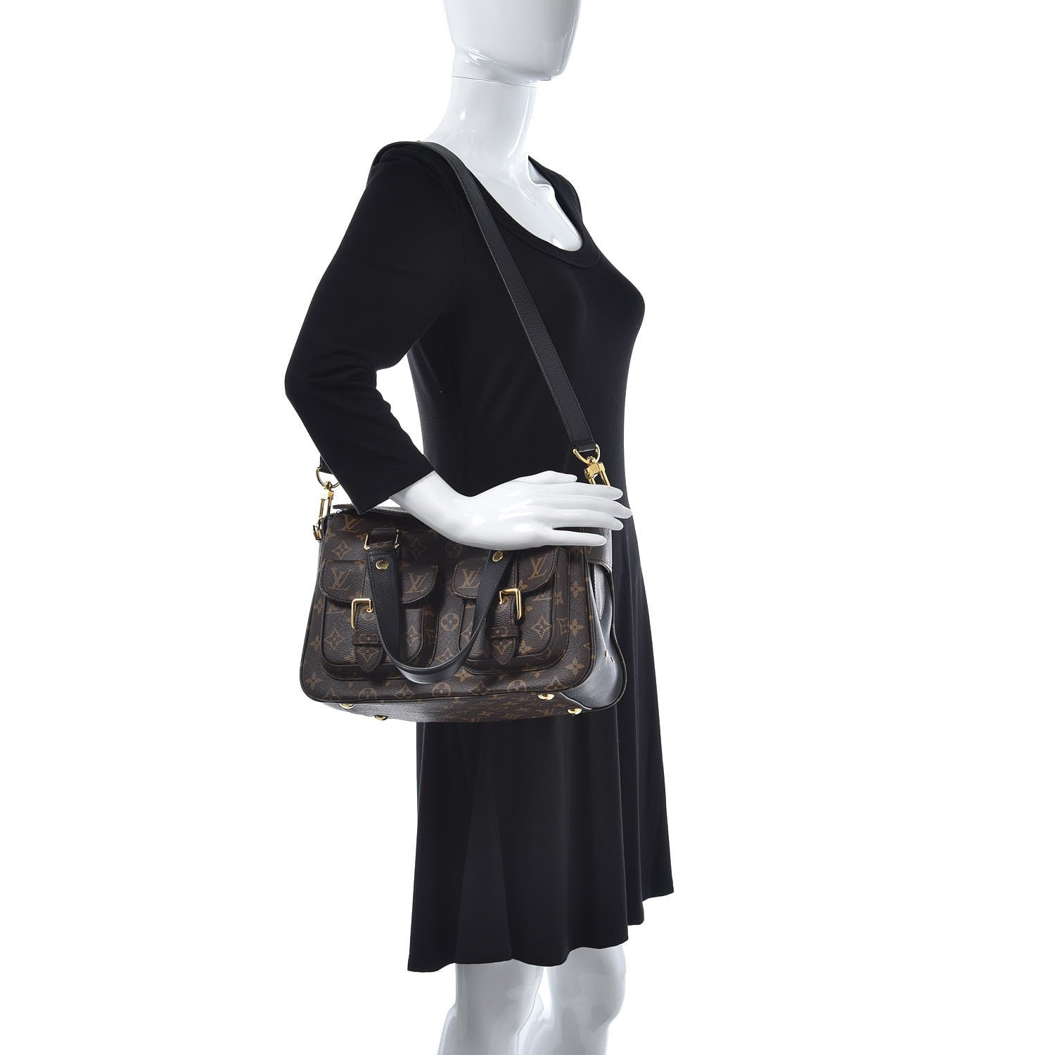 Louis Vuitton Monogram Manhattan NM Black 2 of 7