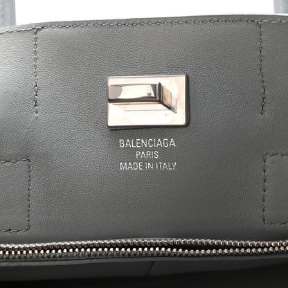 Balenciaga Smooth Calfskin Small Bel Air Carry All Bag Cloud Grey 6 of 9