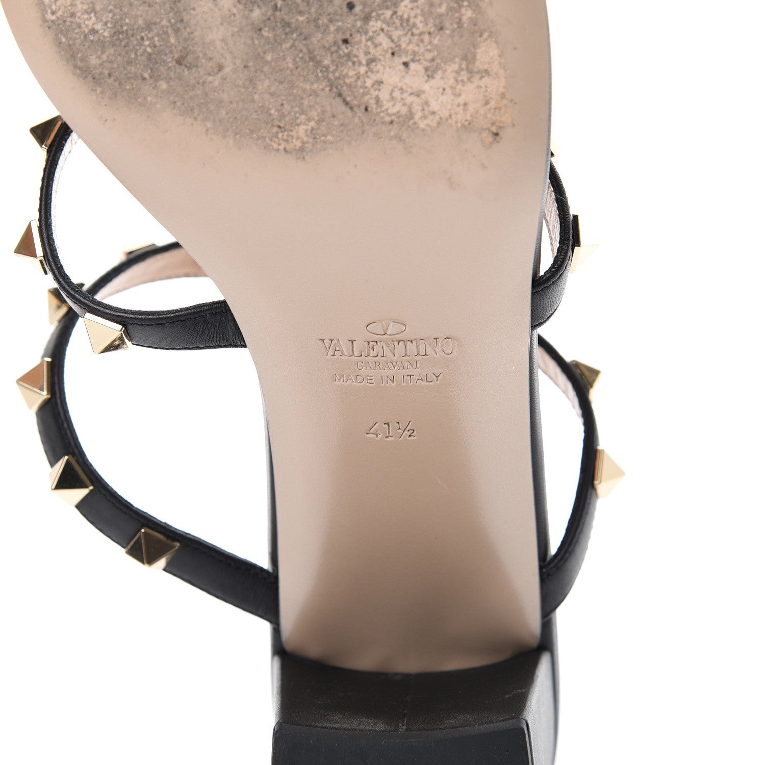 Valentino Garavani Calfskin Rockstud 60mm Caged Slide Sandals 41.5 Black 6 of 13