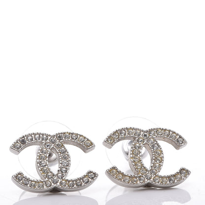 Chanel Crystal CC Earrings Silver 5 of 6