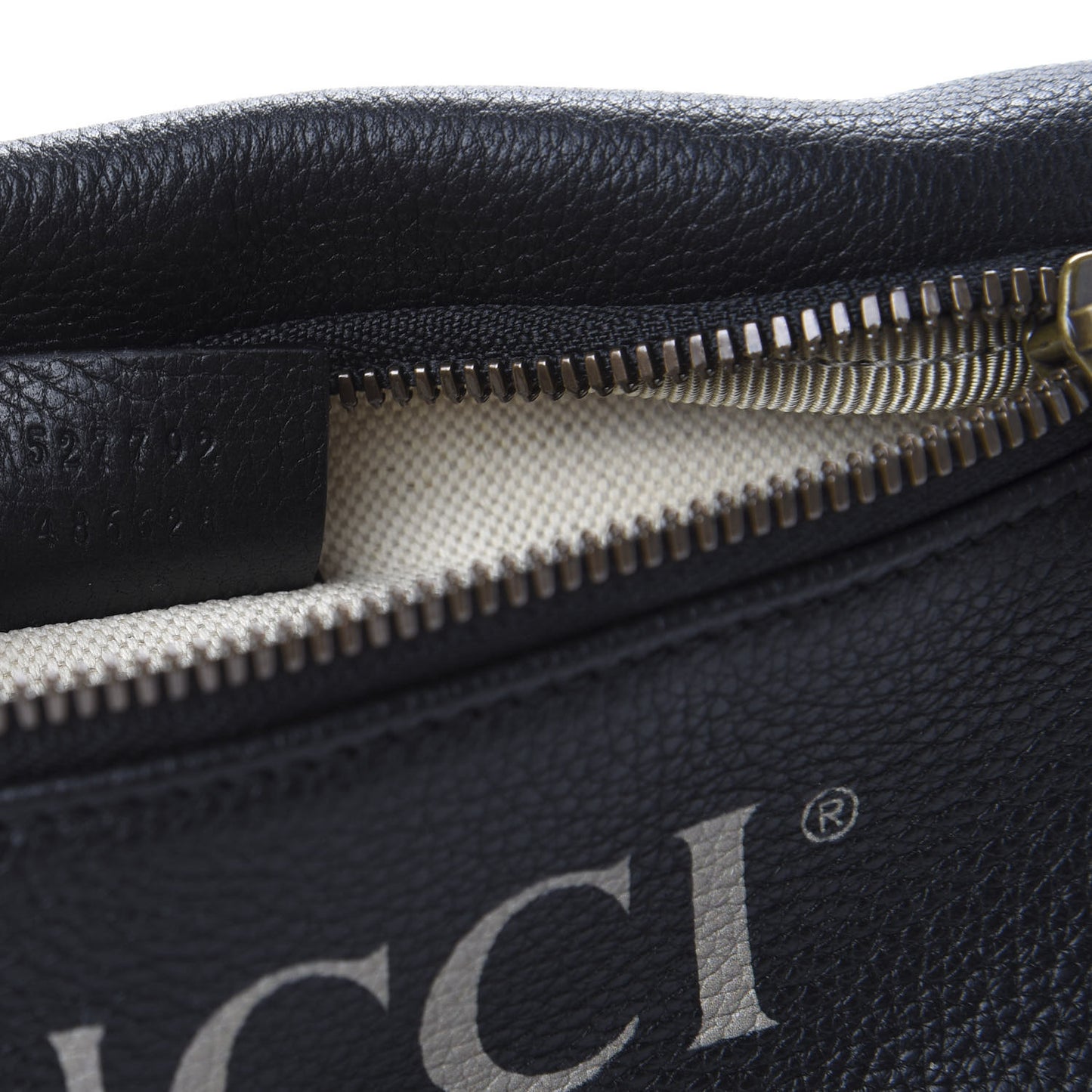 Grained Calfskin Small Logo Belt Bag Black