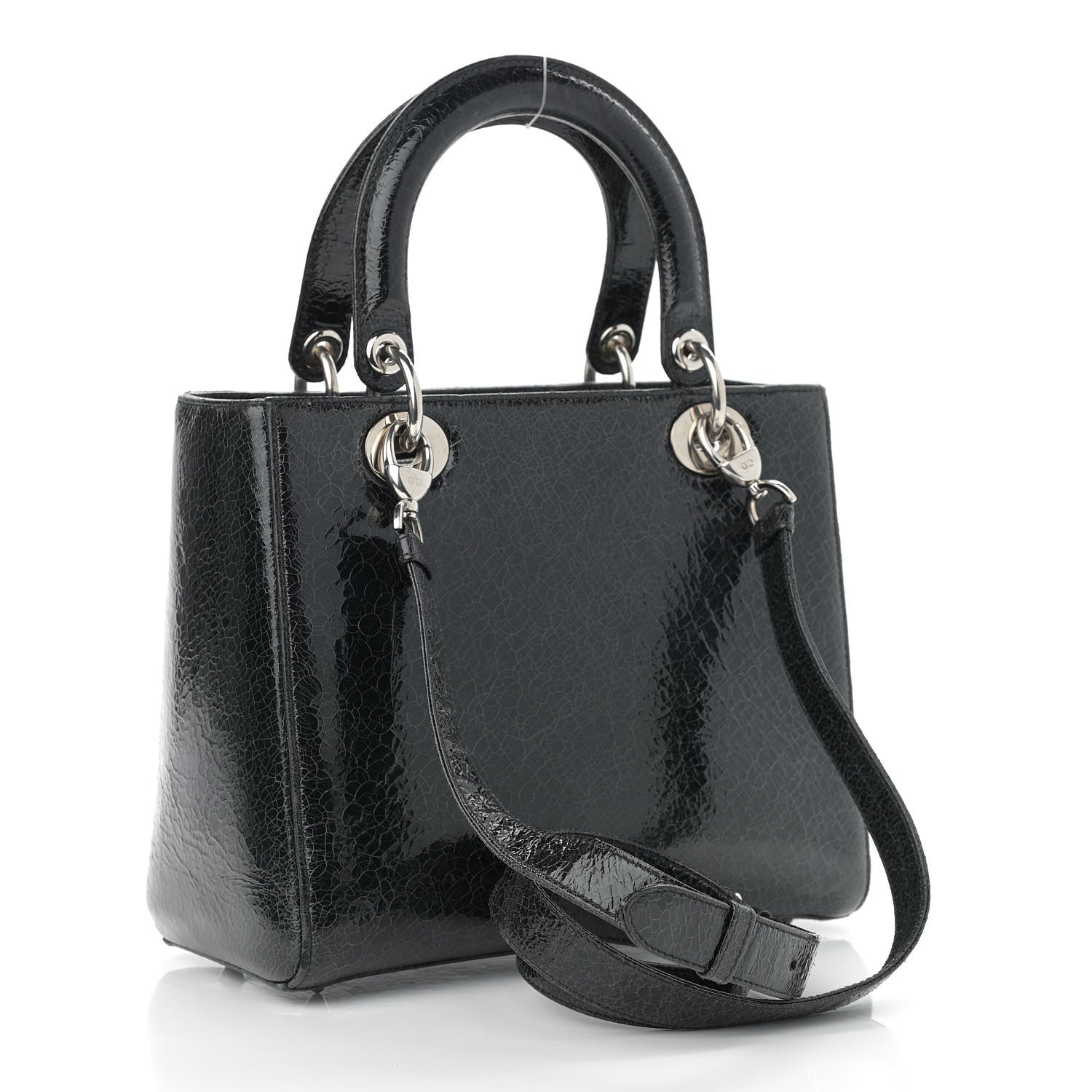 Christian Dior Ceramic Effect Deerskin Jeweled Swan Lady Dior Black 3 of 12