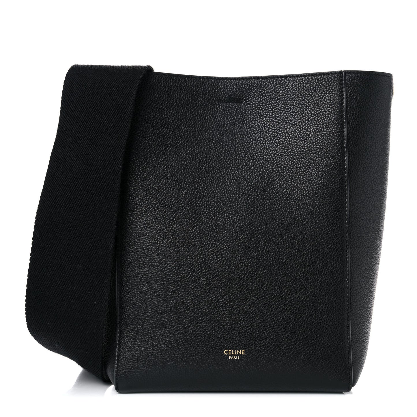 Soft Grained Calfskin Small Sangle Bucket Bag Black