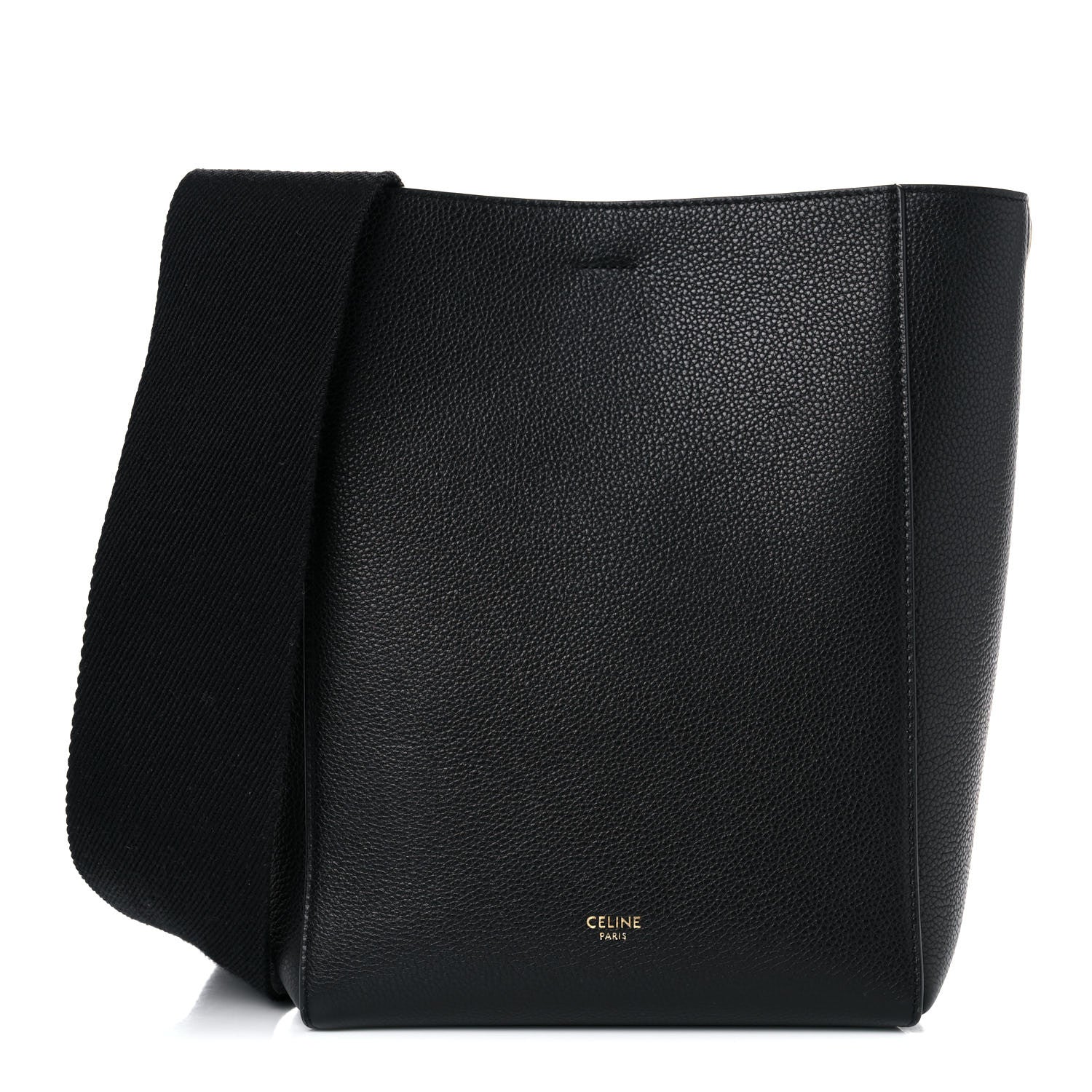 Celine Soft Grained Calfskin Small Sangle Bucket Bag Black 1 of 10
