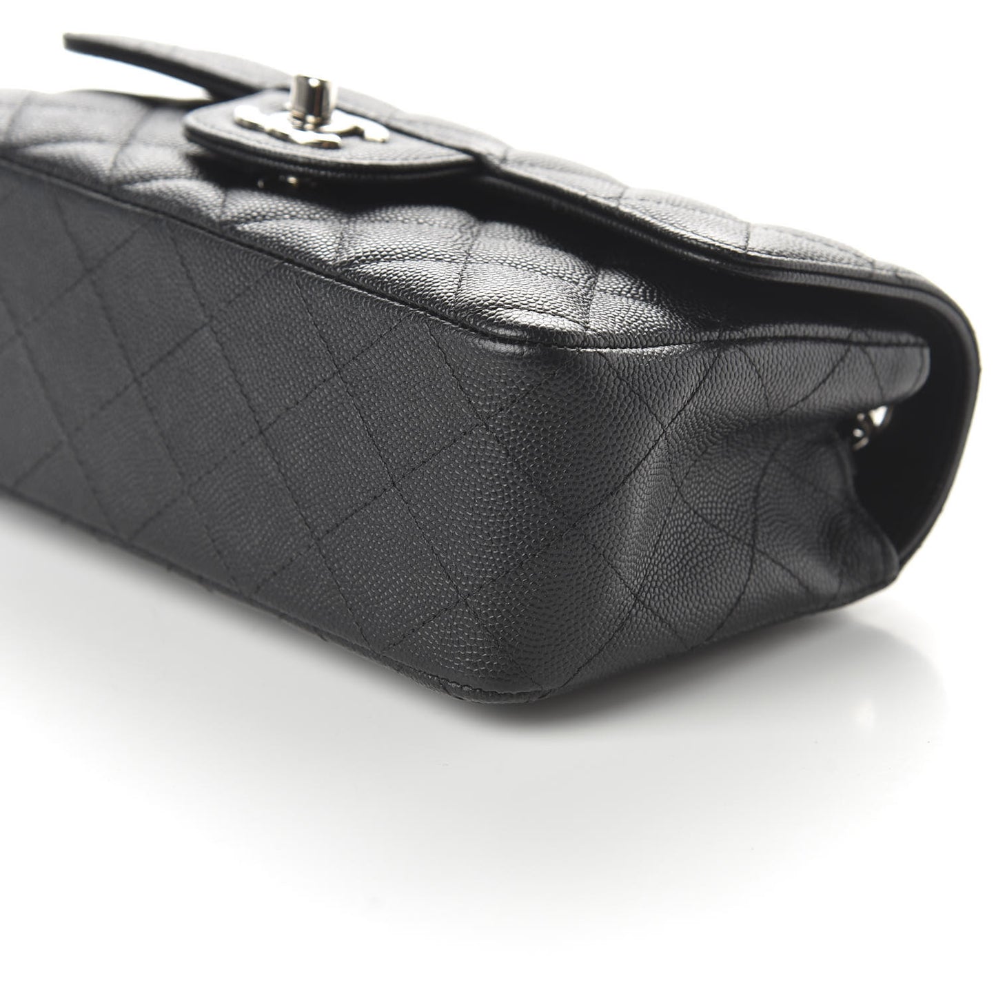 Caviar Quilted Mini Rectangular Flap Black