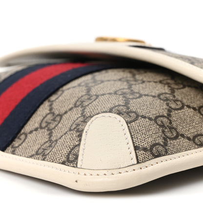 Gucci GG Supreme Monogram Web Small Ophidia Belt Bag 90 36 Beige Ebony White 10 of 10
