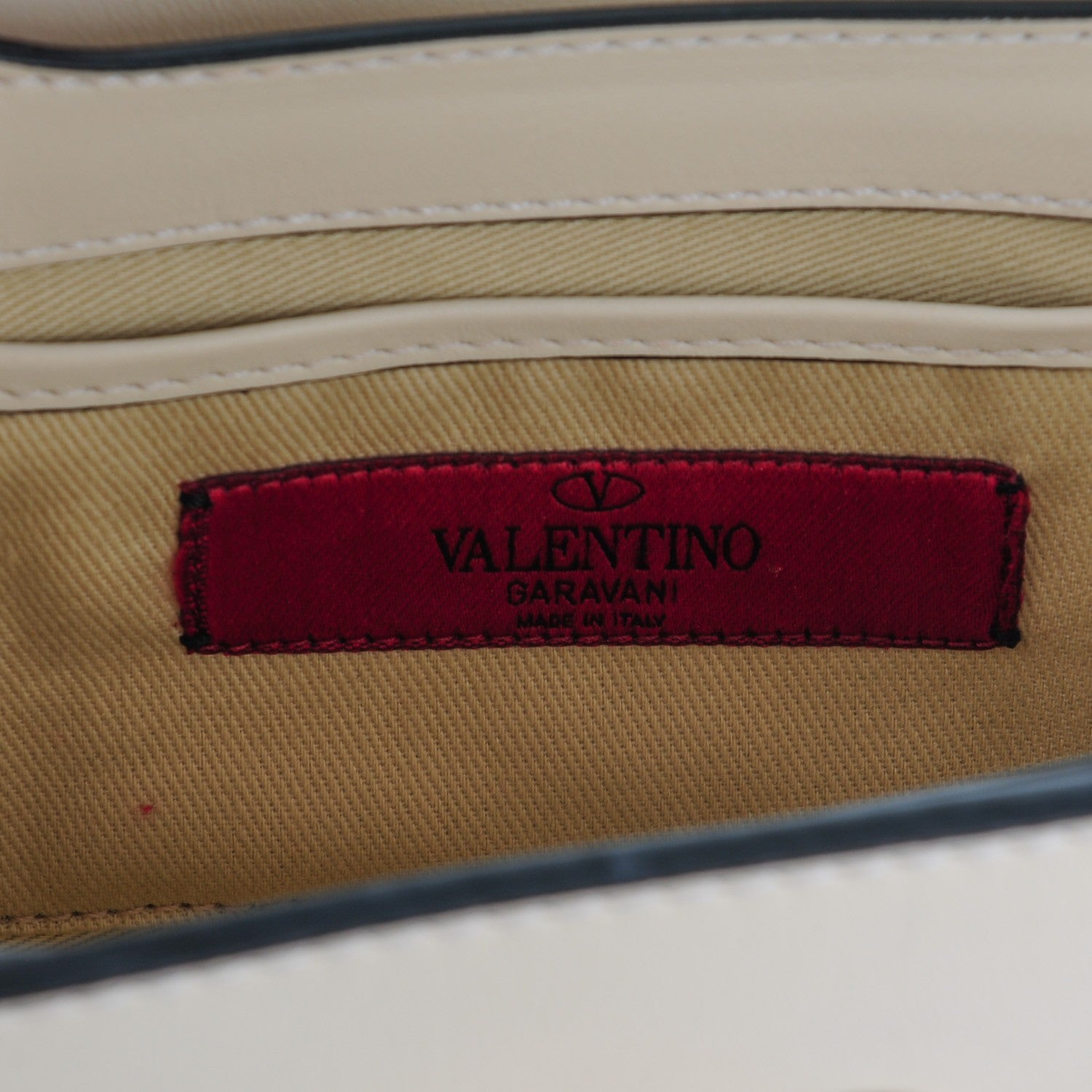 Valentino Garavani Vitello Small Rockstud Flap Saddle Bag Ivory 6 of 7