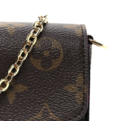 Louis Vuitton Monogram Pochette Felicie Chain Wallet Fuchsia 10 of 13