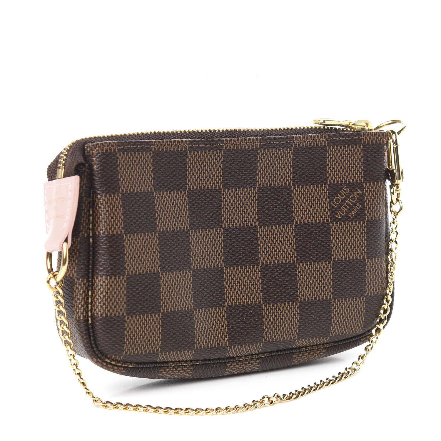 Louis Vuitton Damier Ebene 2020 Christmas Animation Big Wheel Mini Pochette Accessories Rose Ballerine 3 of 8