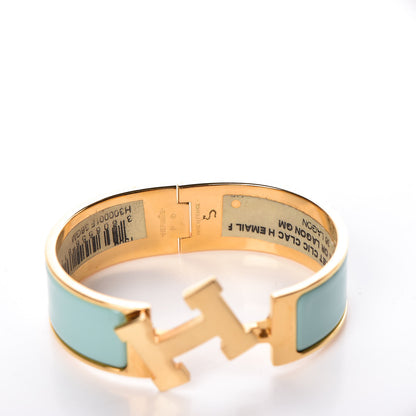 Hermes Enamel Wide Clic Clac H Bracelet GM Lagon 5 of 8