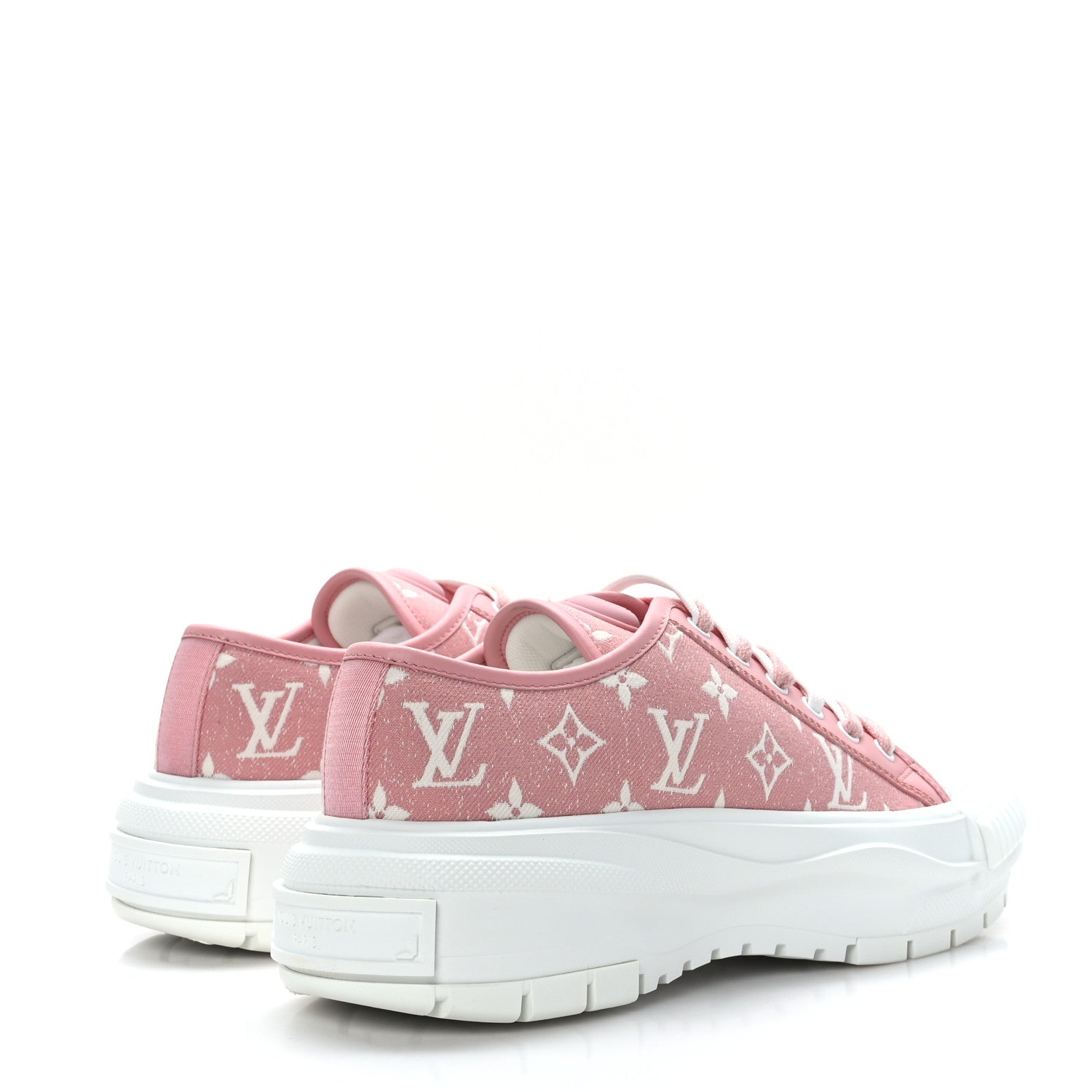 Louis Vuitton Denim Monogram Squad Sneakers 42 Pink 4 of 8