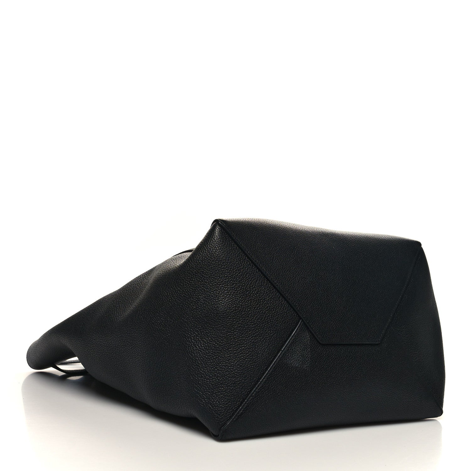 Celine Soft Grained Calfskin Medium Belt Cabas Phantom Black 4 of 13