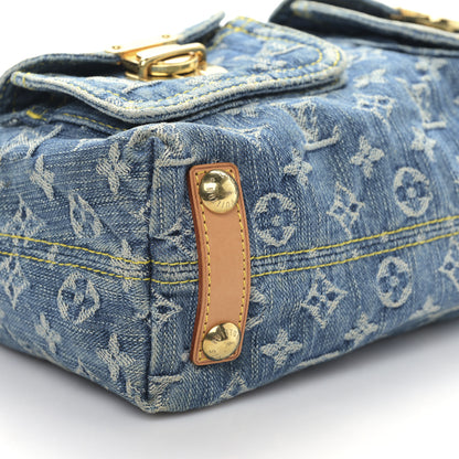 Louis Vuitton Monogram Denim Baggy PM Blue 7 of 8