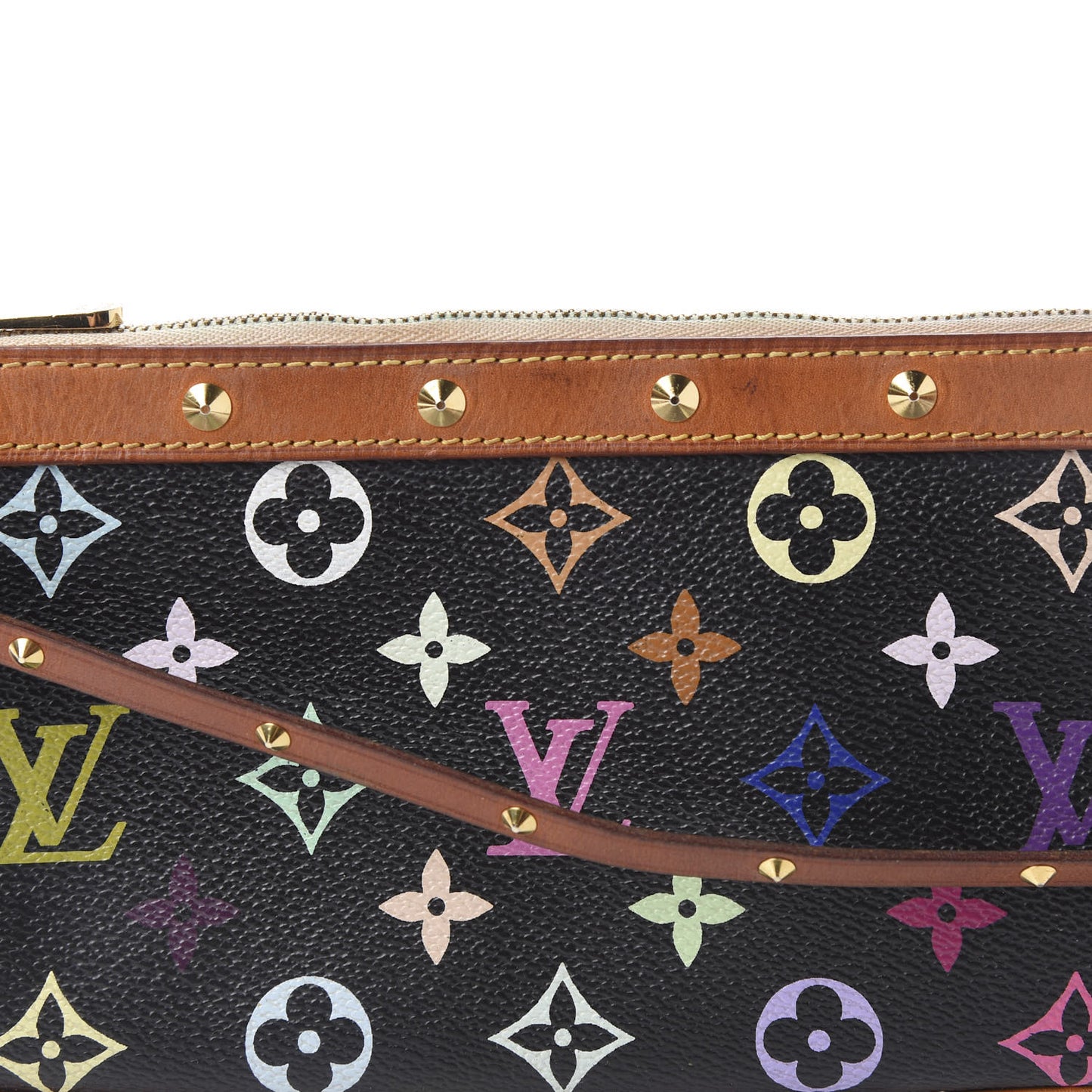 Monogram Multicolor Pochette Accessories Black