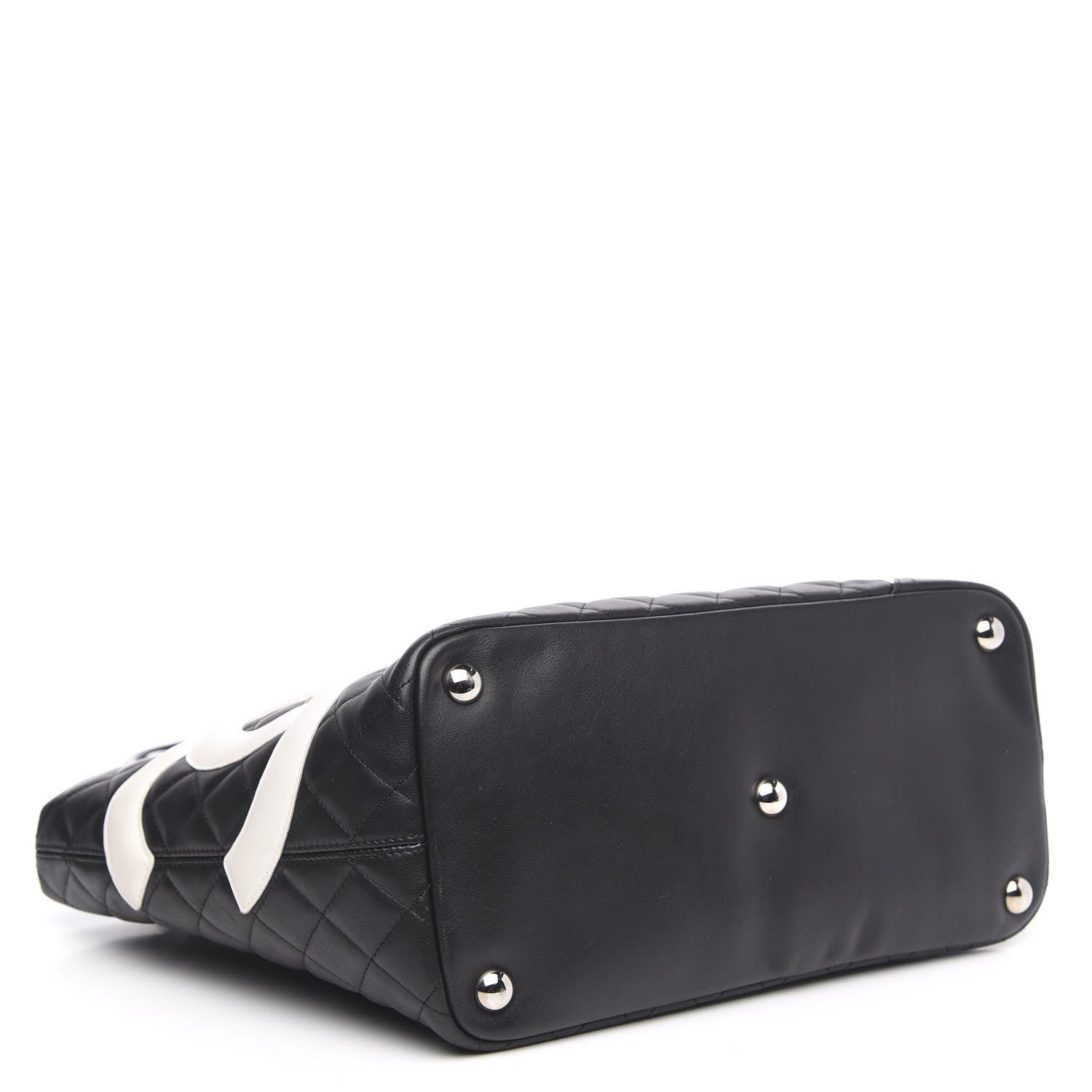 Chanel Calfskin Quilted Large Cambon Tote Black White 4 of 14