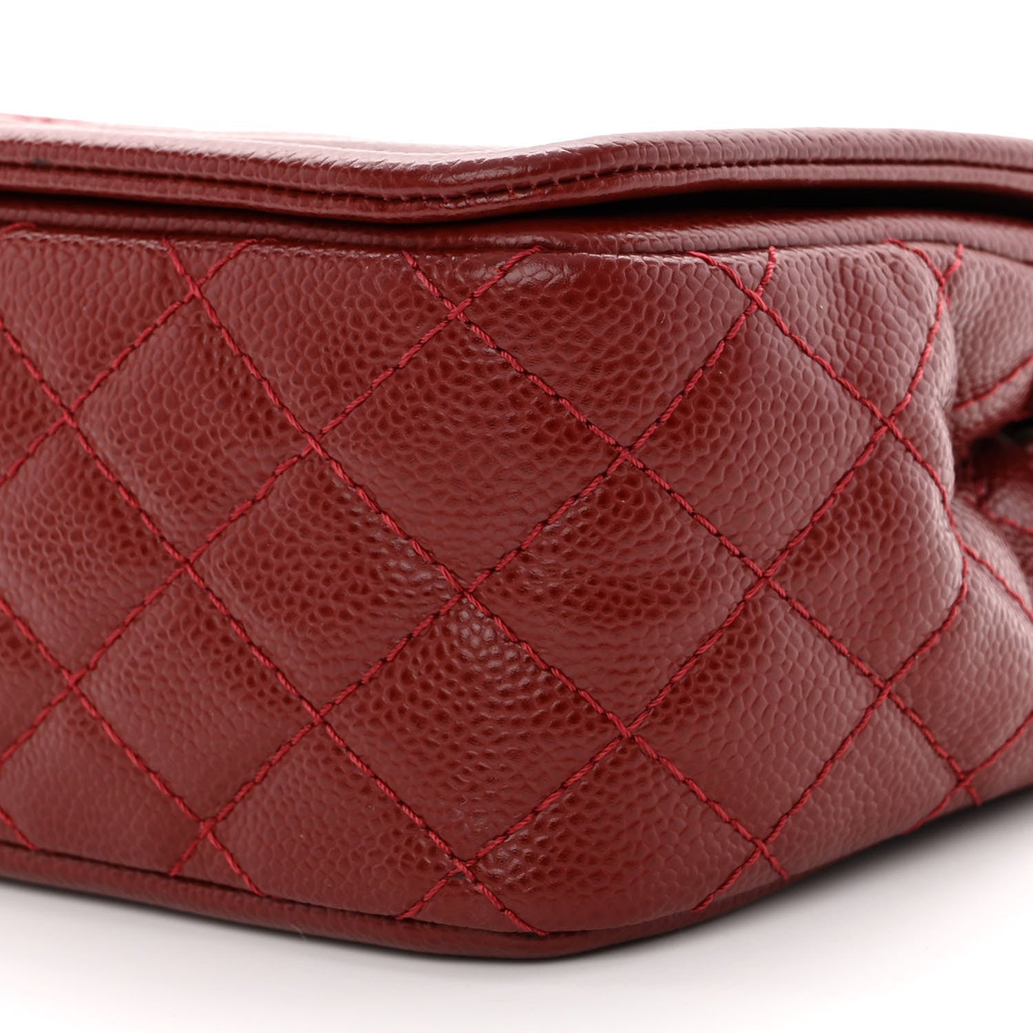 Chanel Caviar Medium Timeless CC Flap Dark Red 10 of 13