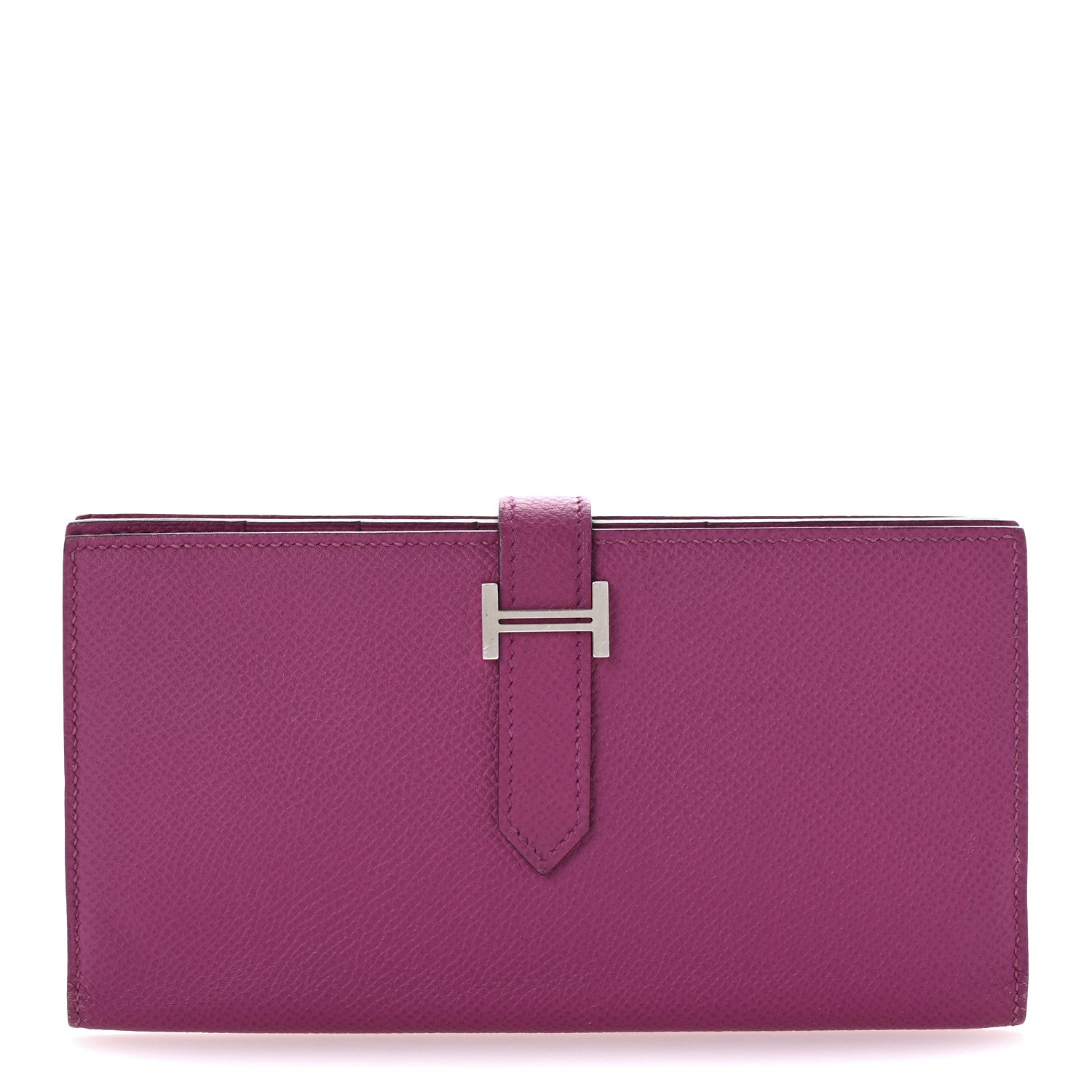 Hermes Epsom Bearn Gusset Wallet Rose Pourpre 1 of 11