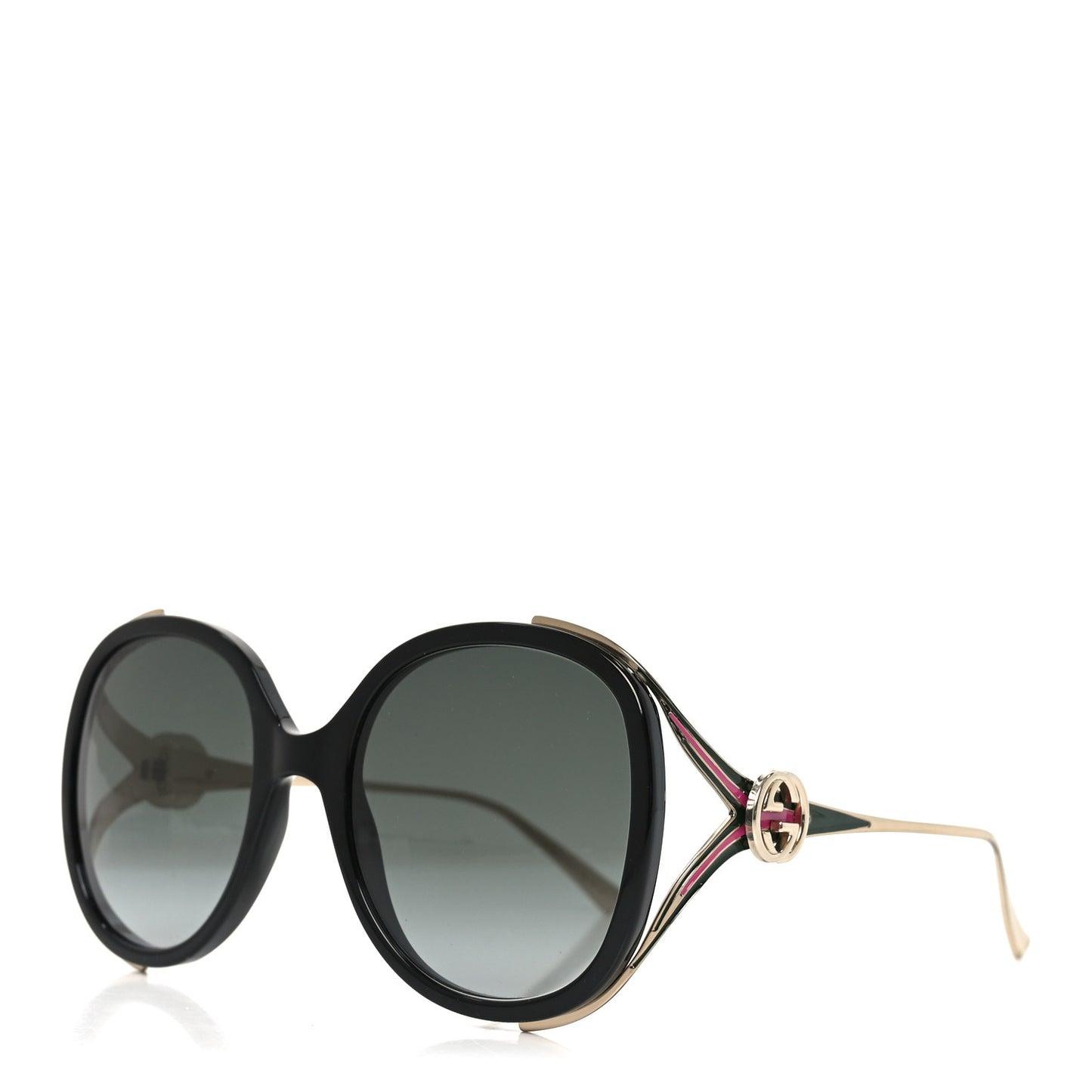 Round Frame Injected GG0226S Sunglasses Black