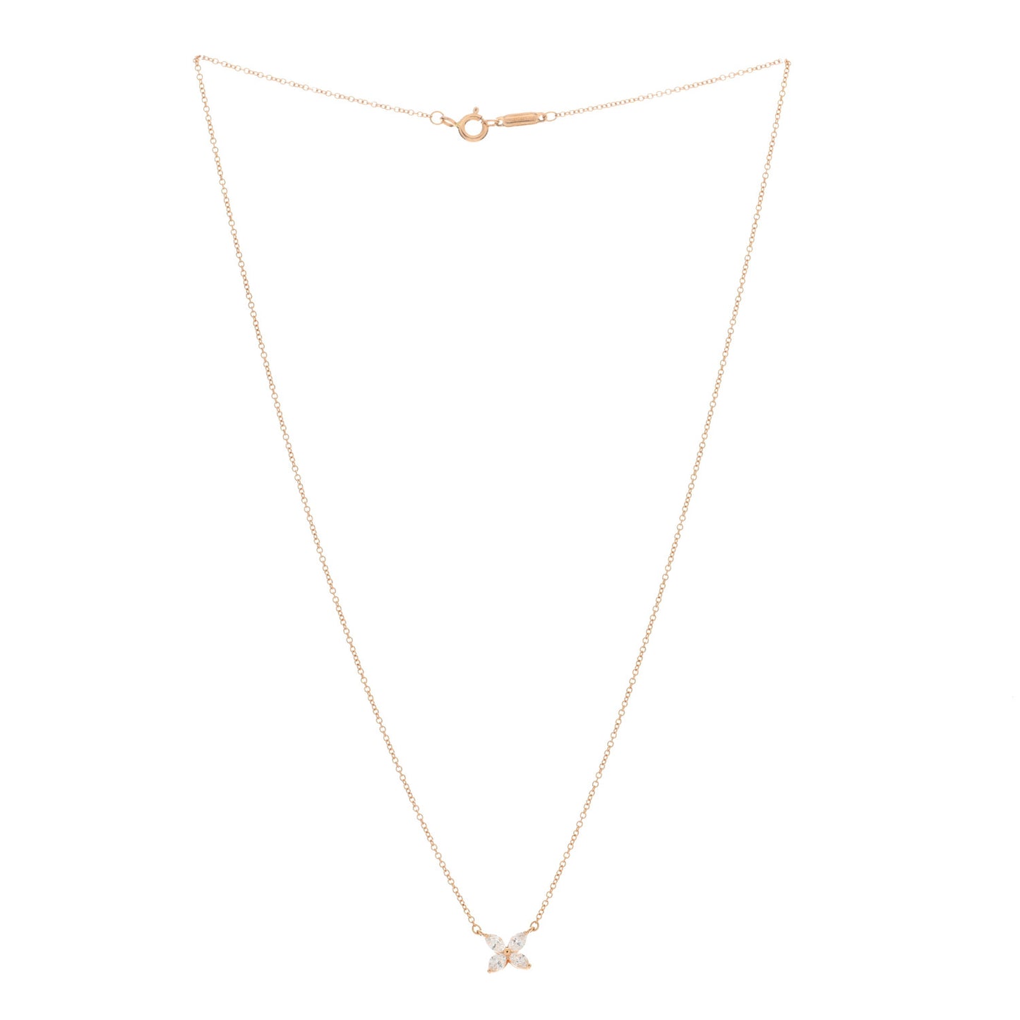 18K Rose Gold Diamond Small Victoria Necklace