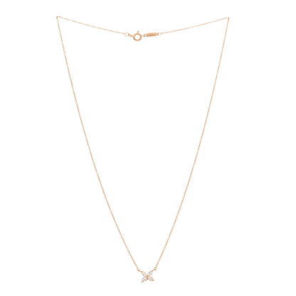 Tiffany 18K Rose Gold Diamond Small Victoria Necklace 2 of 4