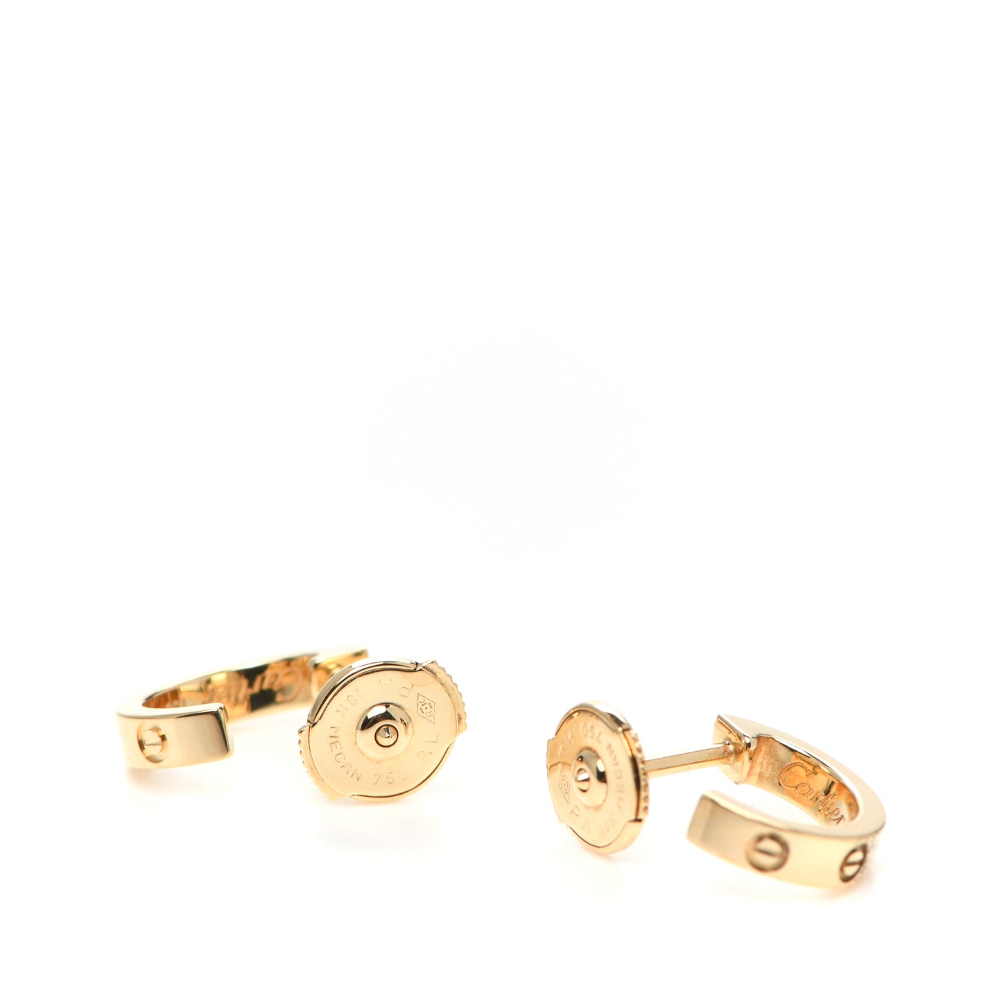 18K Yellow Gold Small LOVE Hoop Earrings