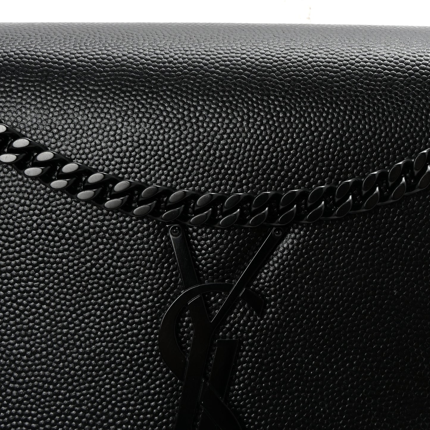 Grain De Poudre Medium Classic Monogram Monochrome Kate Satchel Black