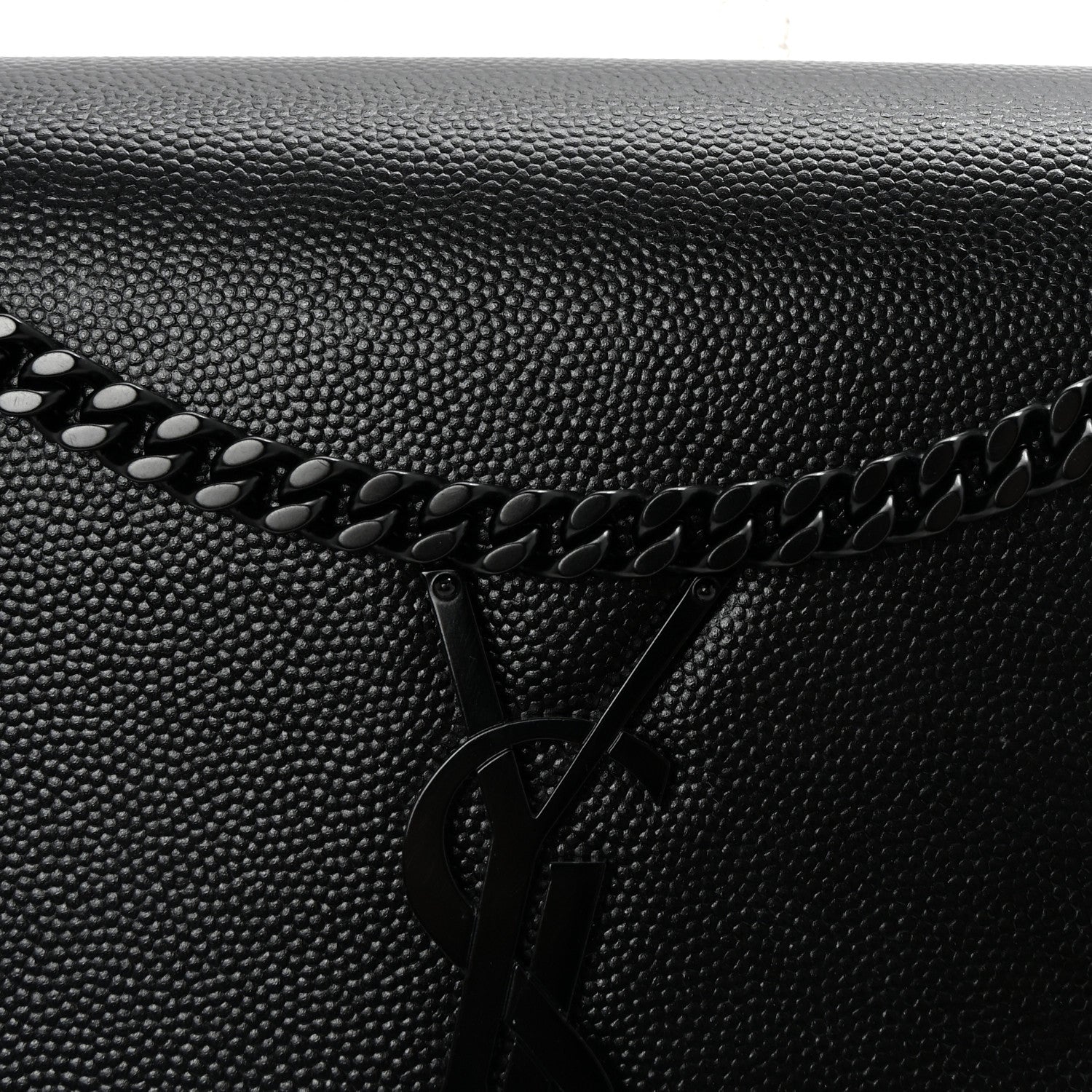 Saint Laurent Grain De Poudre Medium Classic Monogram Monochrome Kate Satchel Black 7 of 9