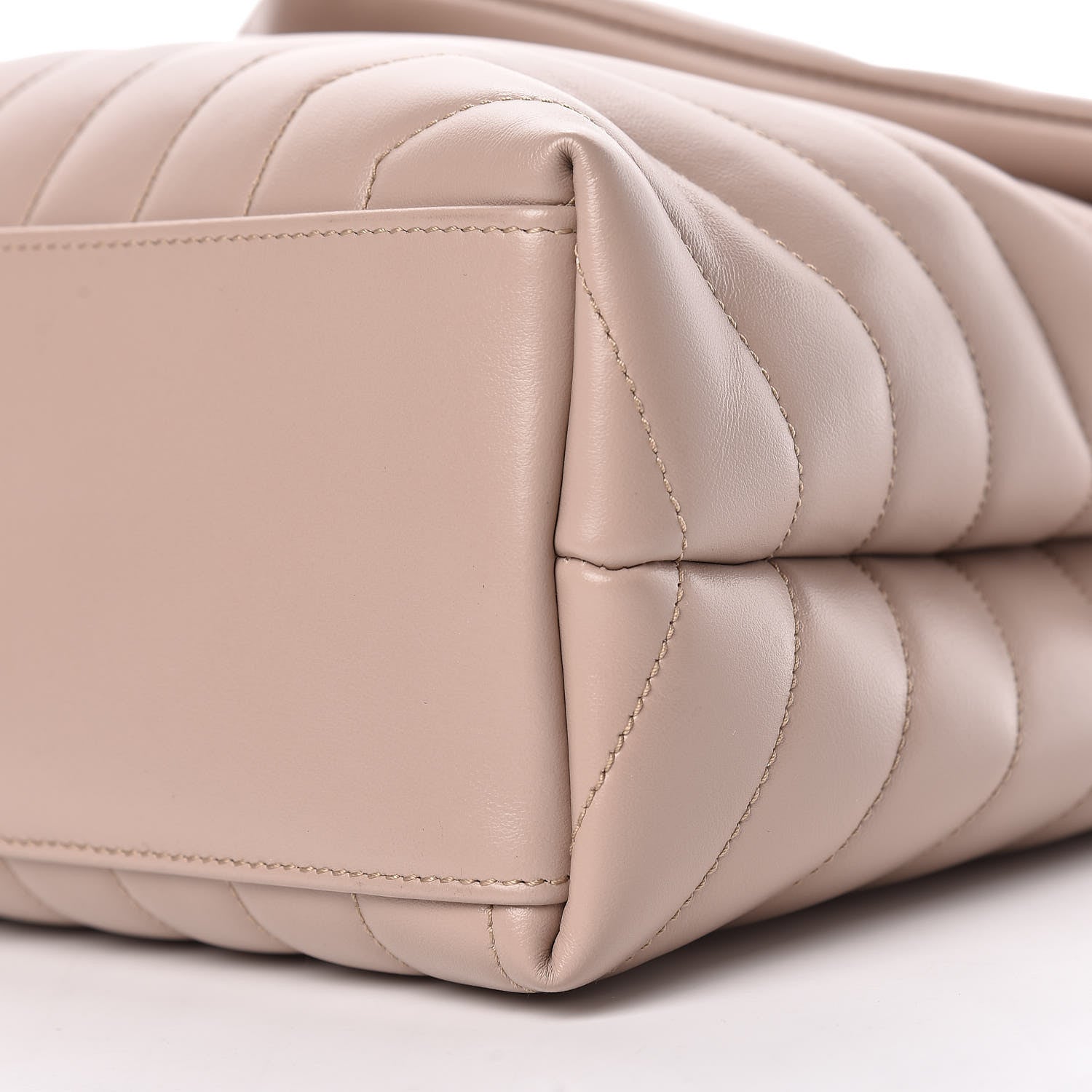 Saint Laurent Calfskin Y Quilted Monogram Medium Loulou Chain Satchel Light Natural 12 of 12