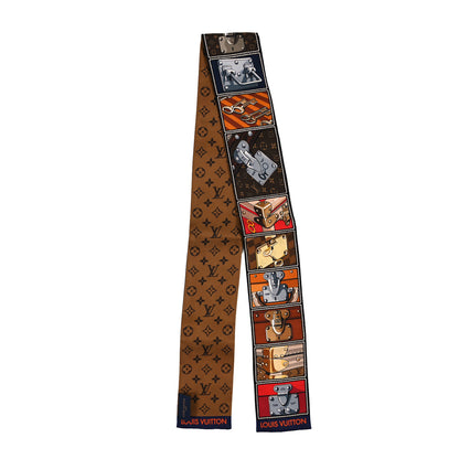 Louis Vuitton Silk Monogram Lock It Bandeau Brown 2 of 3