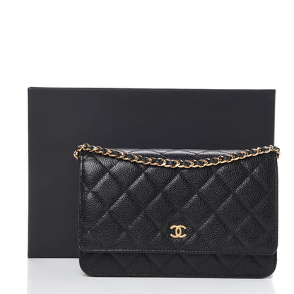 Chanel Caviar Quilted Wallet On Chain WOC Black 13 of 13